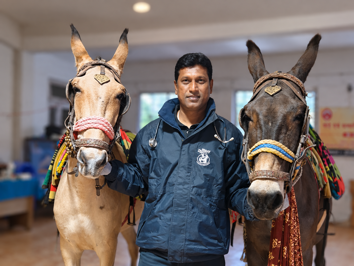 Dr. Ramesh Kumar Perumal with a horse